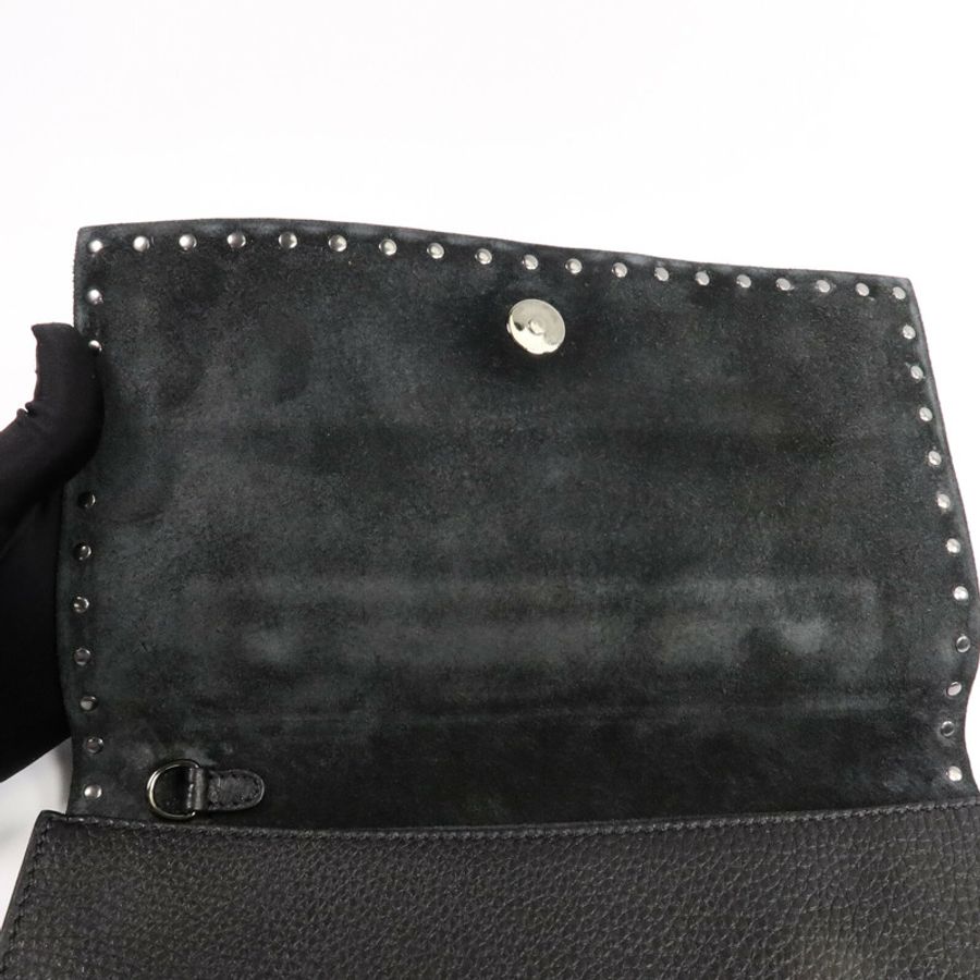 Valentino 牛皮皮革Rockstud Clutch手拿包-12