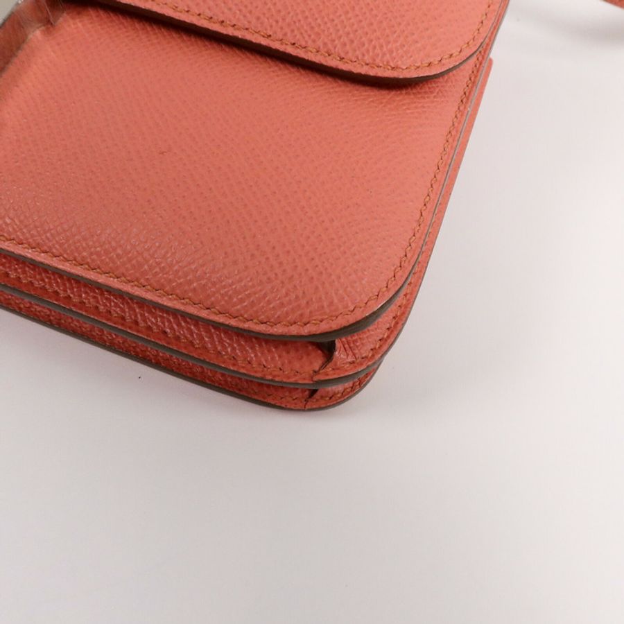 HERMES Epsom皮革Constance Elan肩背袋Crevette-9