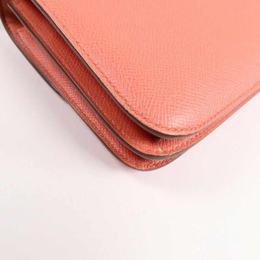 HERMES Epsom皮革Constance Elan肩背袋Crevette-12