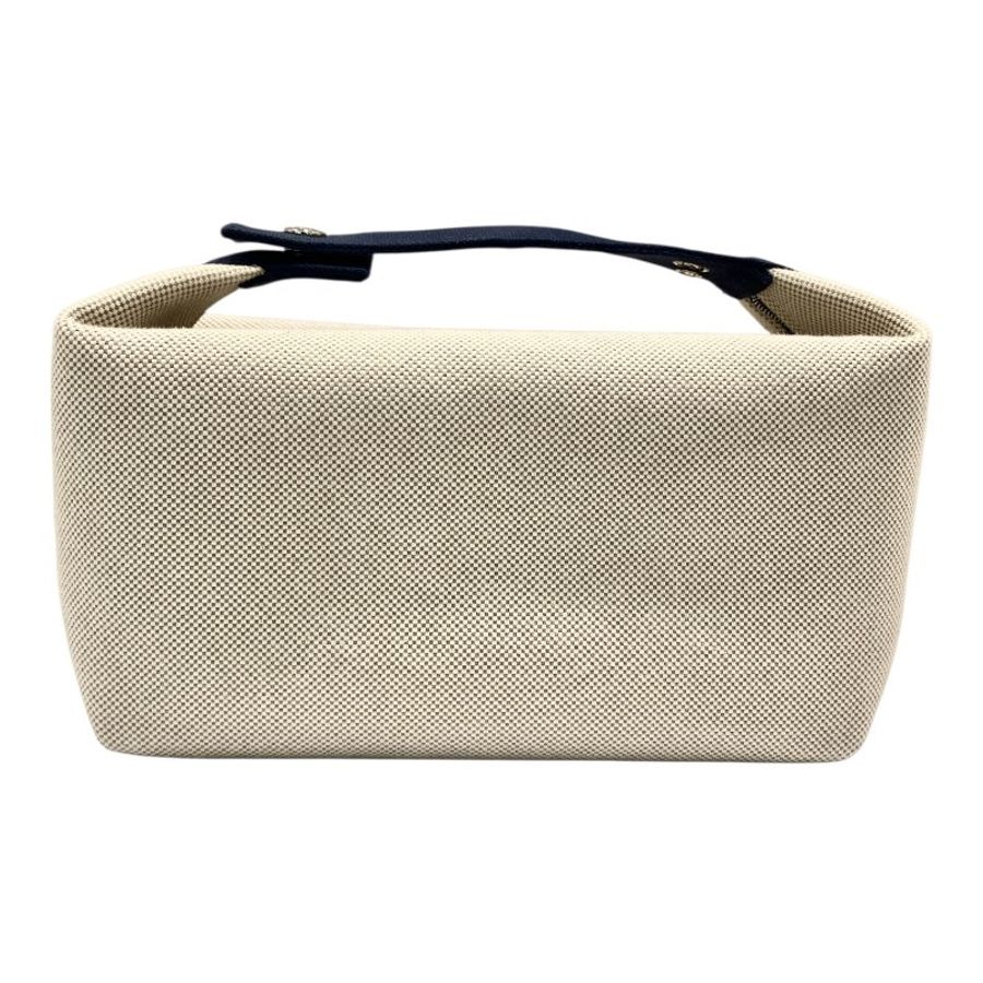 HERMES 愛馬仕 H103587M01 BRIDE-A-BRAC 大號H帆布收納包 帆布 白色 銀釦-1