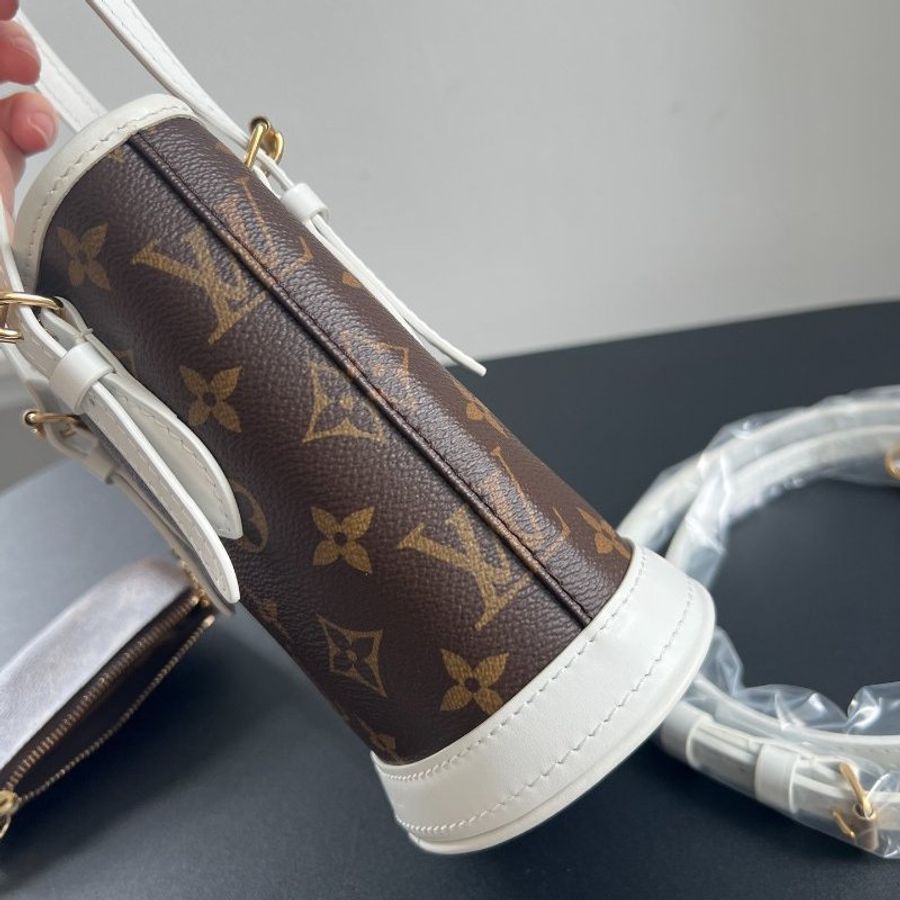 路易威登/Louis Vuitton Nano Bucket白邊老花水桶包-2
