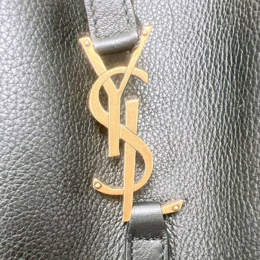 YSL le5a7 小號黑金肩背包/托特包-1