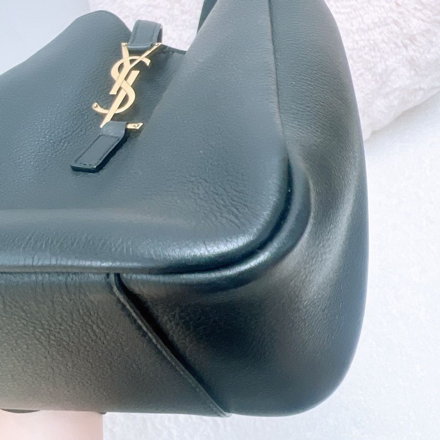 YSL le5a7 小號黑金肩背包/托特包-3
