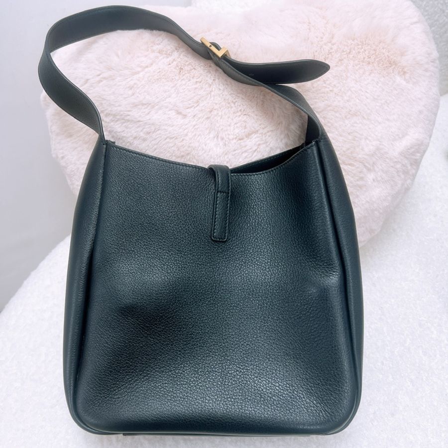 YSL le5a7 小號黑金肩背包/托特包-4