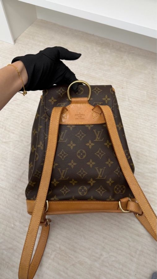 LV 中古老花雙肩包-2