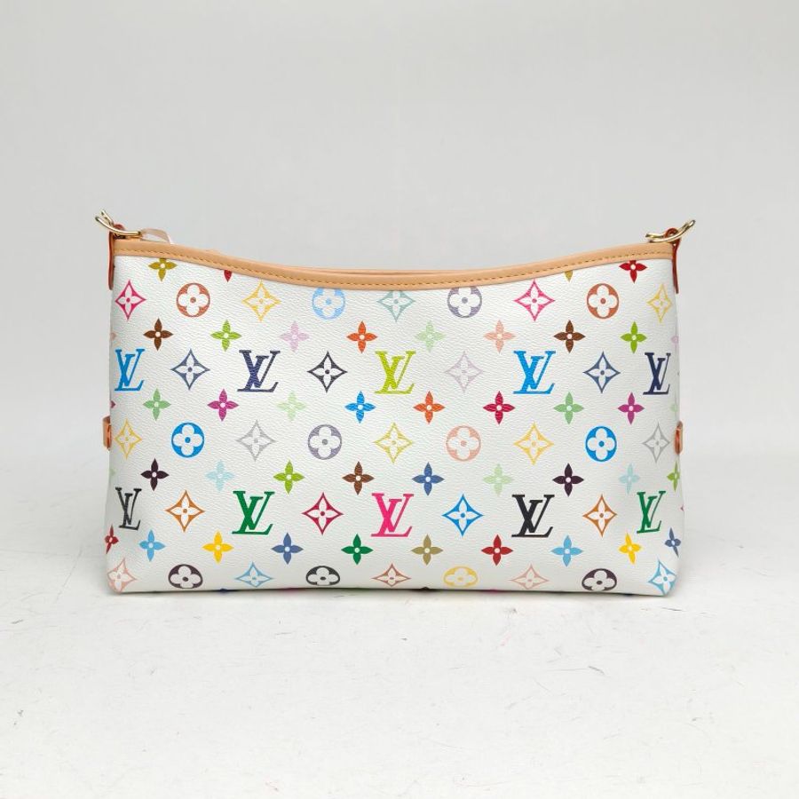 LOUIS VUITTON CARRYALLEastWest村上隆聯名白三彩PVC晶片肩背包-2