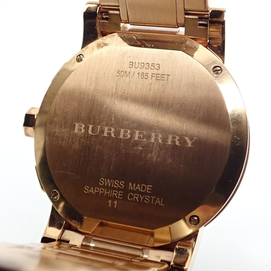 Burberry 男款石英錶,不鏽鋼材質,型號 BU9353,電池供電-2