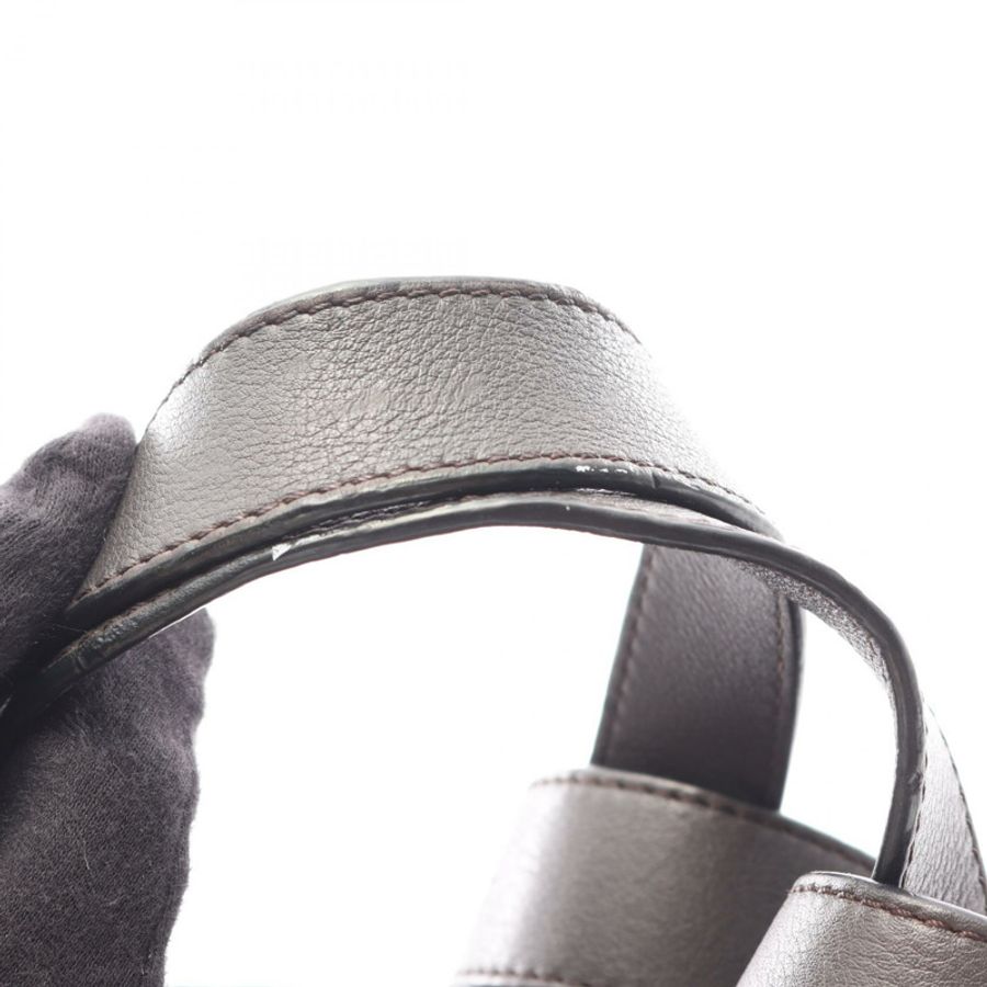LOEWE HAMMOCK 中型雙向肩包/手提包，皮革材質，米色、灰色、棕色，二手女款-12