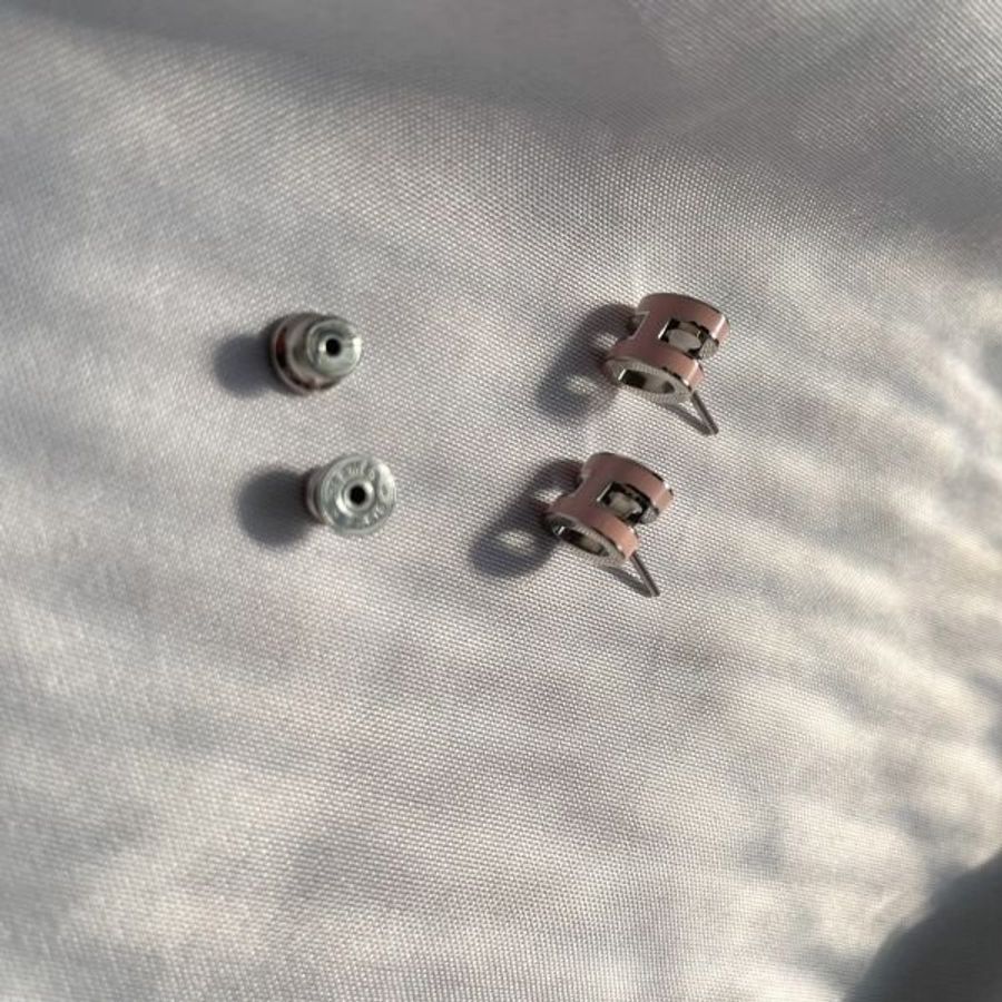 HERMES 愛馬仕 MINI POP H 耳針 粉色-3