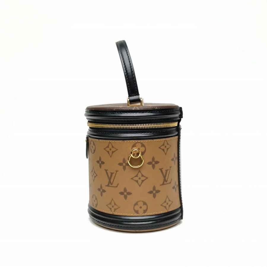 LOUIS VUITTON CANNES圓桶包拼色PVC晶片老花肩背包-1