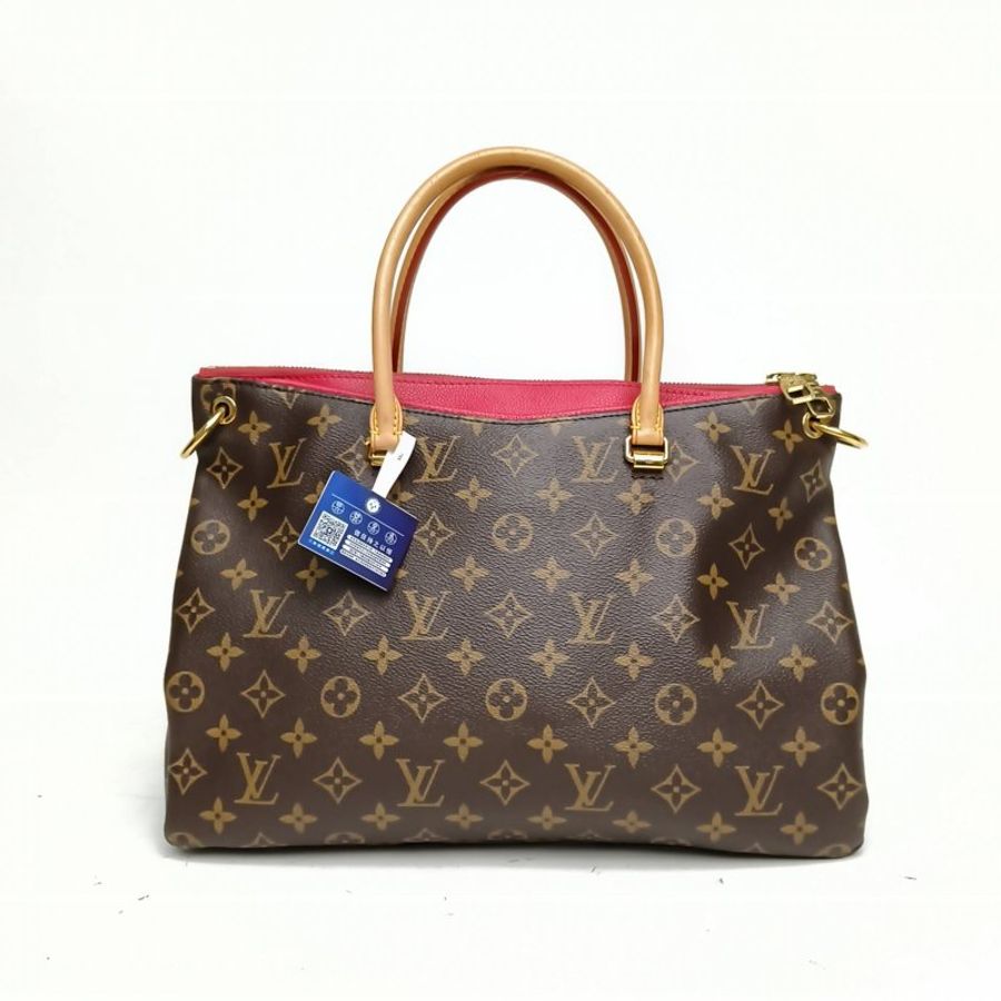 LOUIS VUITTON Pallas傳奇大號老花PVC金扣2015肩背包-2