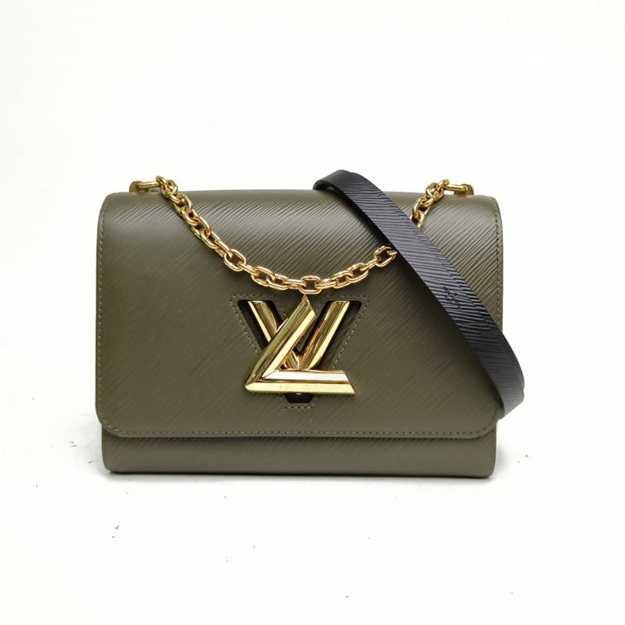 LOUIS VUITTON TWIST中號23拼色水波紋牛皮金扣肩背包-0