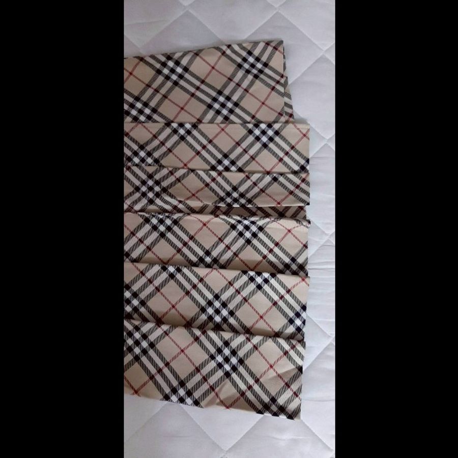 (日本製MIJ)絕版BURBERRY 博柏利 BLUE LABEL 藍標 牛革 女卡其經典格紋彈性及膝百褶裙38號-4