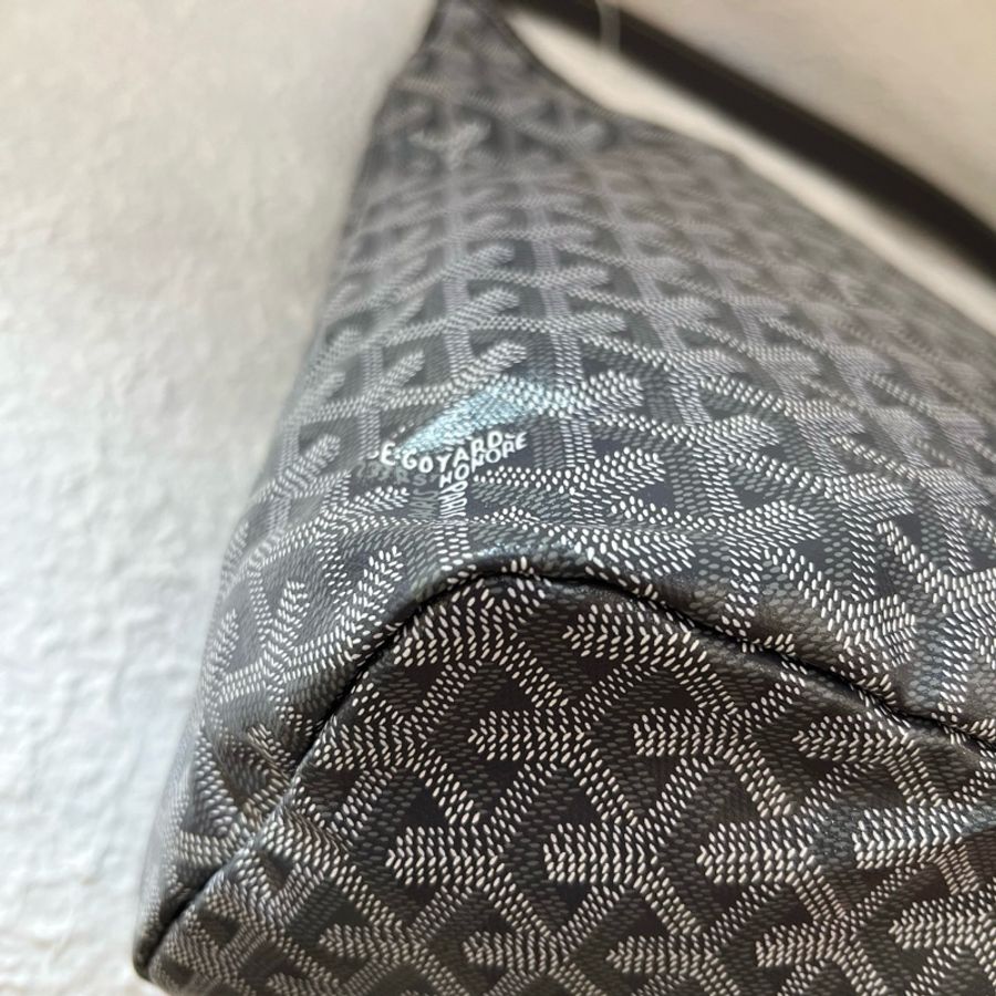 Goyard戈雅Hobo經典灰色單肩包腋下包-3