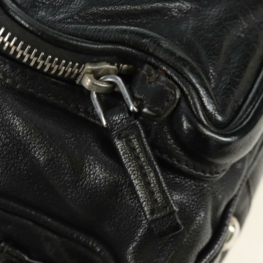 【日本直送】PRADA 托特包 皮革 黑色 銀色 正品 am12015SAV-22