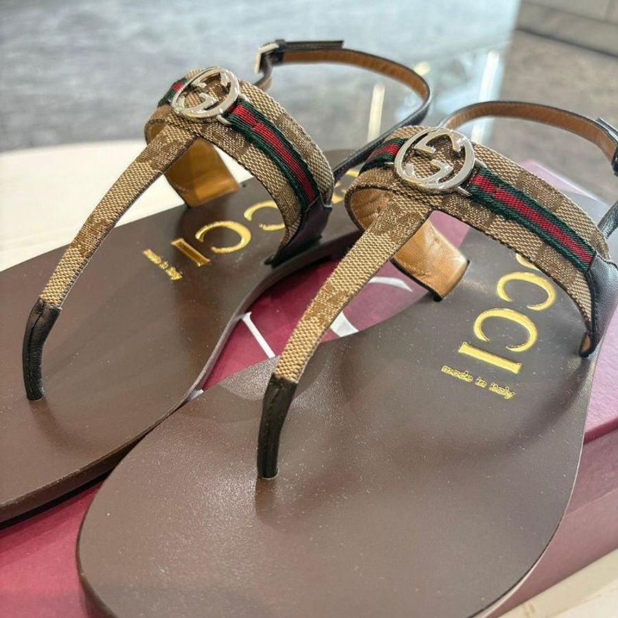 GUCCI 女士互扣式G型網狀涼鞋(35-40號 可訂購)-3