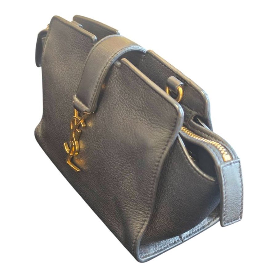 【美收精品】 SAINT LAURENT 黑色經典YSL金扣側背包 5-715-3