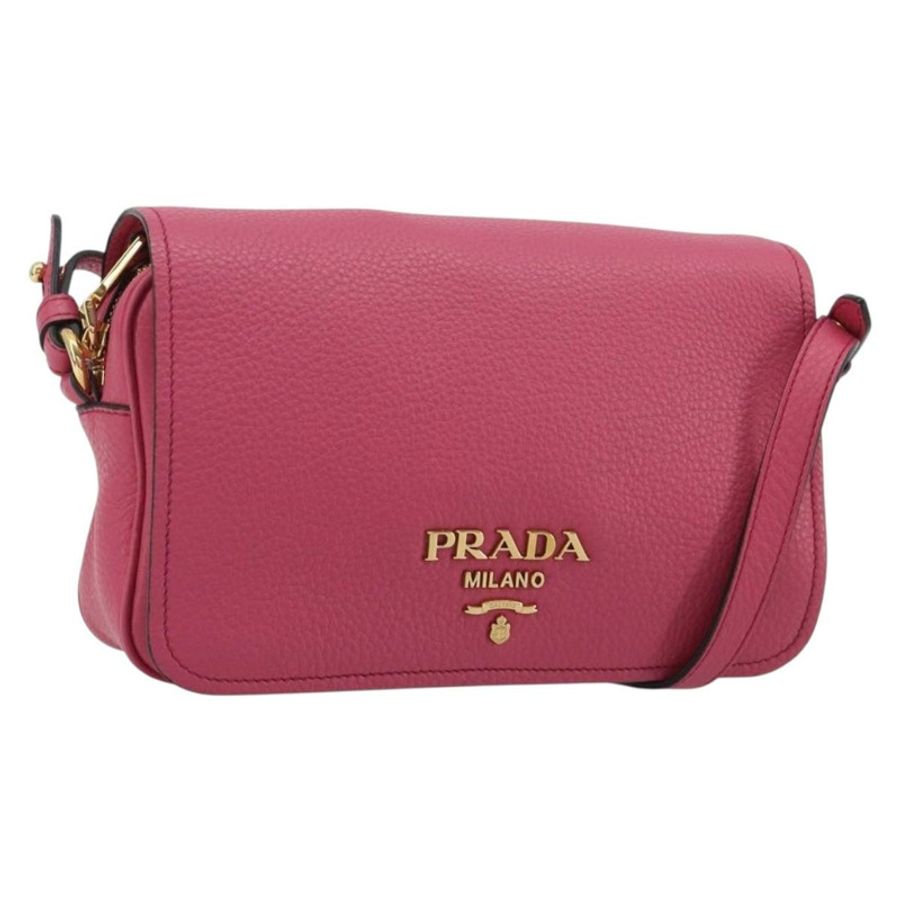 【日本直送】PRADA 肩背包 Safiano 皮革 粉紅金 1BD163 Auth am11957M-0