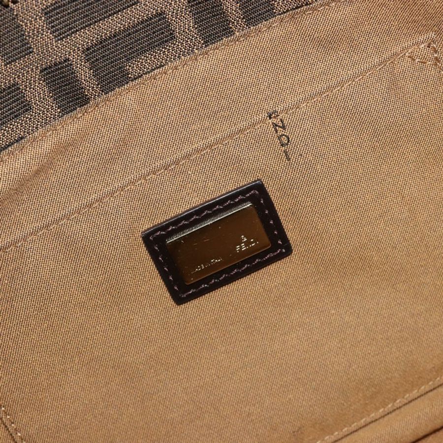 【日本直送】FENDI Zucca帆布托特包 黑色棕色 正品 BA13729V-17