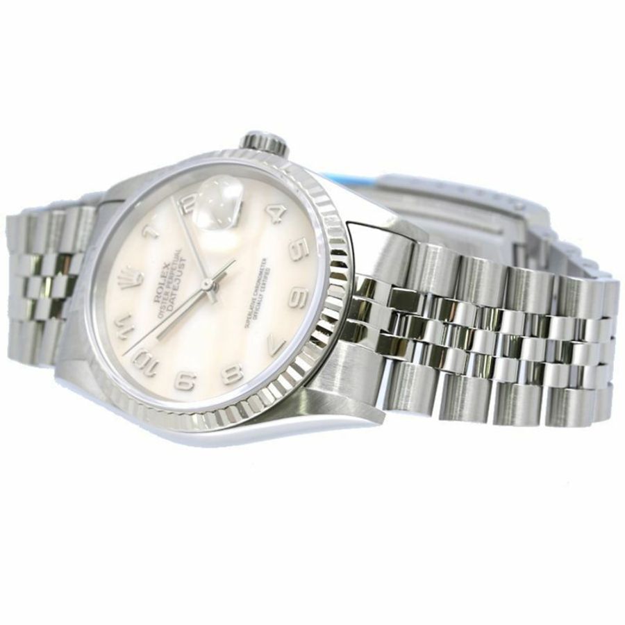 勞力士 Datejust 貝殼阿拉伯數字 16234NA 男士腕錶 SSx18KWG 40457-2