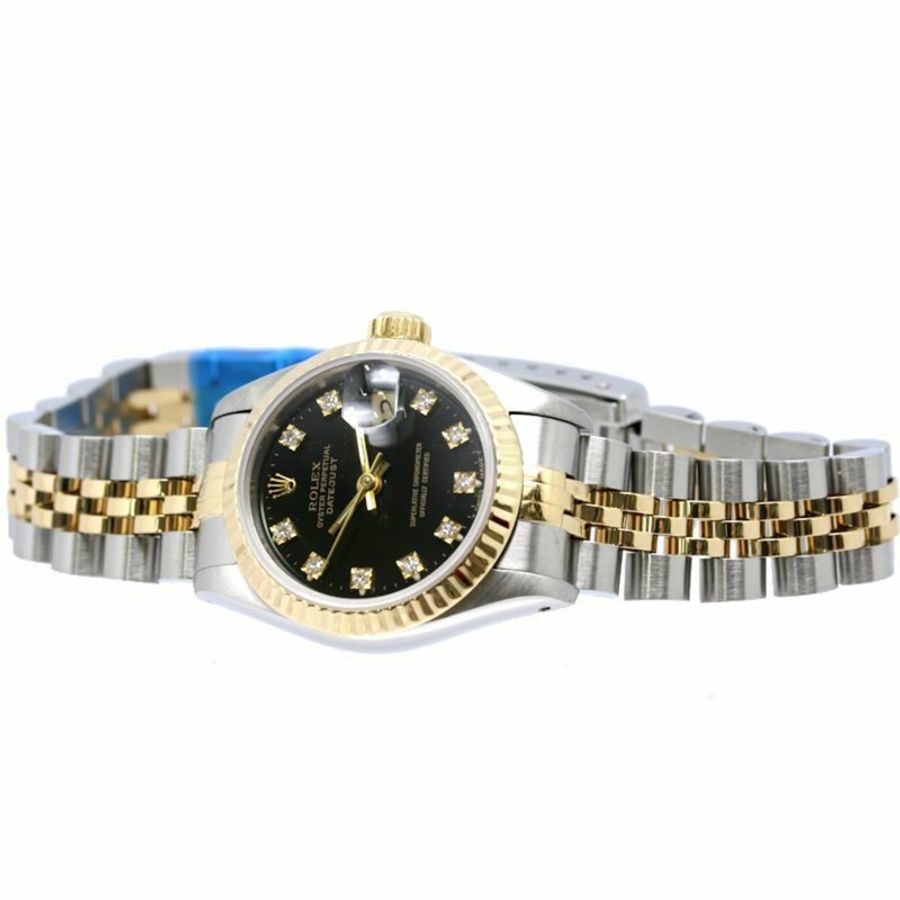 勞力士 Datejust 10P 鑲鑽 69173G 女士腕錶 SSx18K 黃金 40465-2