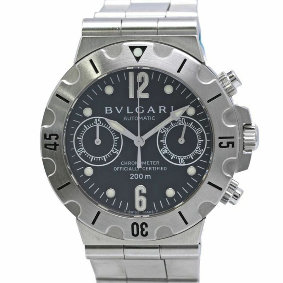 寶格麗 Diagono Scuba SC38SS SLN SCB38S 男士腕錶 SS 40479-1