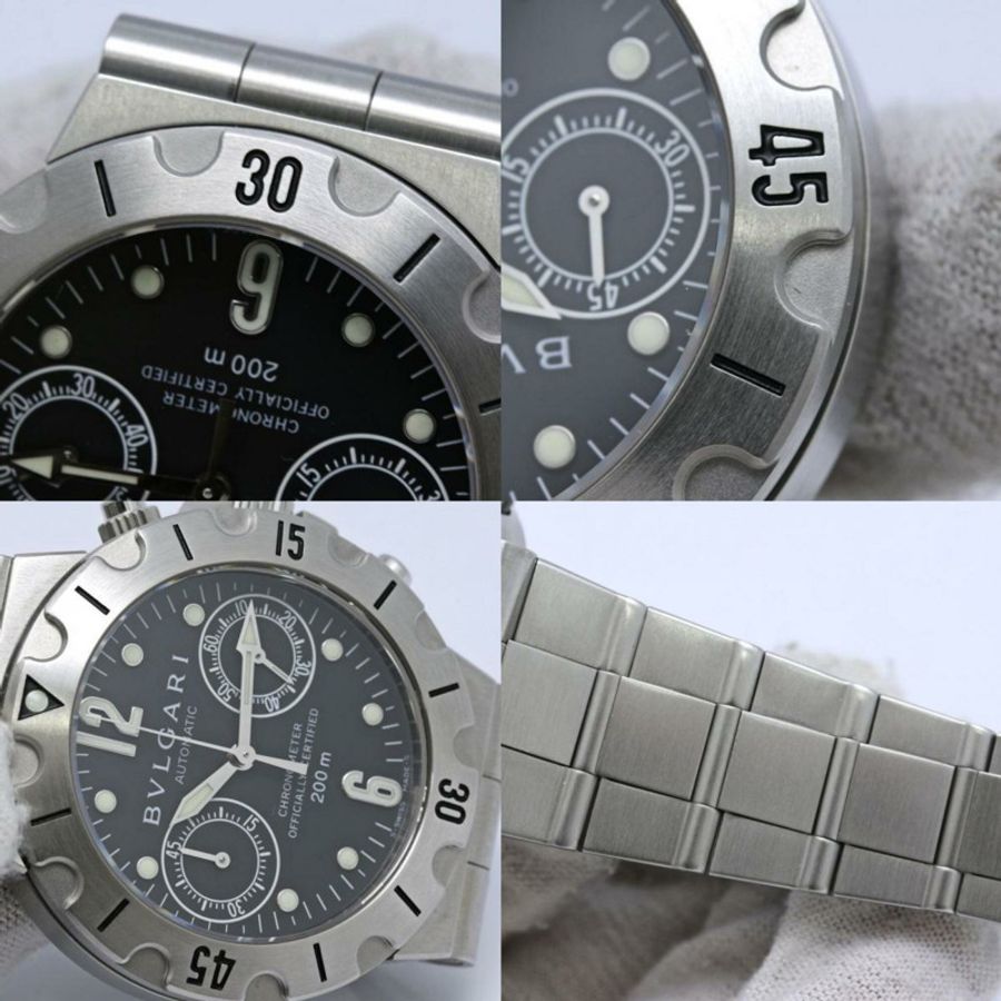 寶格麗 Diagono Scuba SC38SS SLN SCB38S 男士腕錶 SS 40479-8