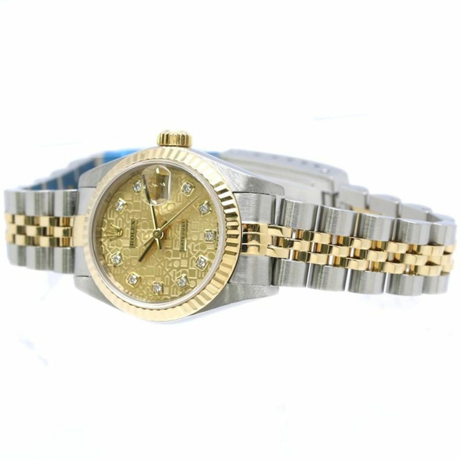 勞力士 Datejust 10P 鑲鑽 79173G 女士腕錶 SSx18K 黃金 40464-2