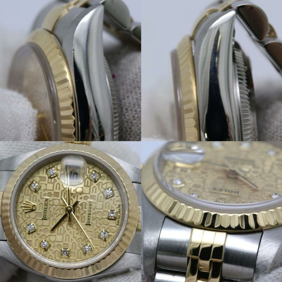 勞力士 Datejust 10P 鑲鑽 79173G 女士腕錶 SSx18K 黃金 40464-7