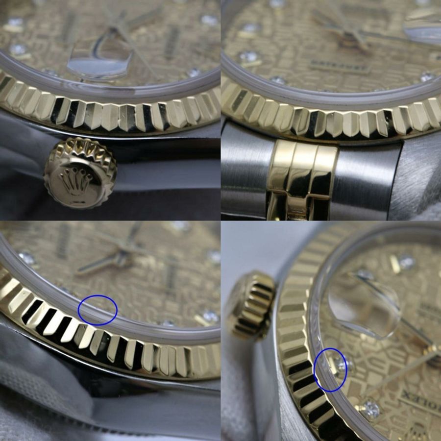 勞力士 Datejust 10P 鑲鑽 79173G 女士腕錶 SSx18K 黃金 40464-8