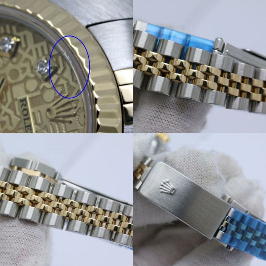 勞力士 Datejust 10P 鑲鑽 79173G 女士腕錶 SSx18K 黃金 40464-9