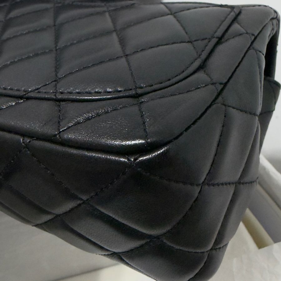 🖤Chanel 香奈兒 22B金球方胖黑色 二手閒置 芯片款🖤-13