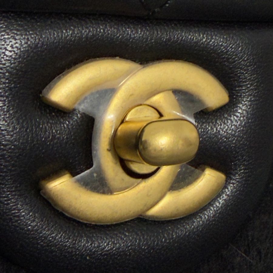 🖤Chanel 香奈兒 22B金球方胖黑色 二手閒置 芯片款🖤-36