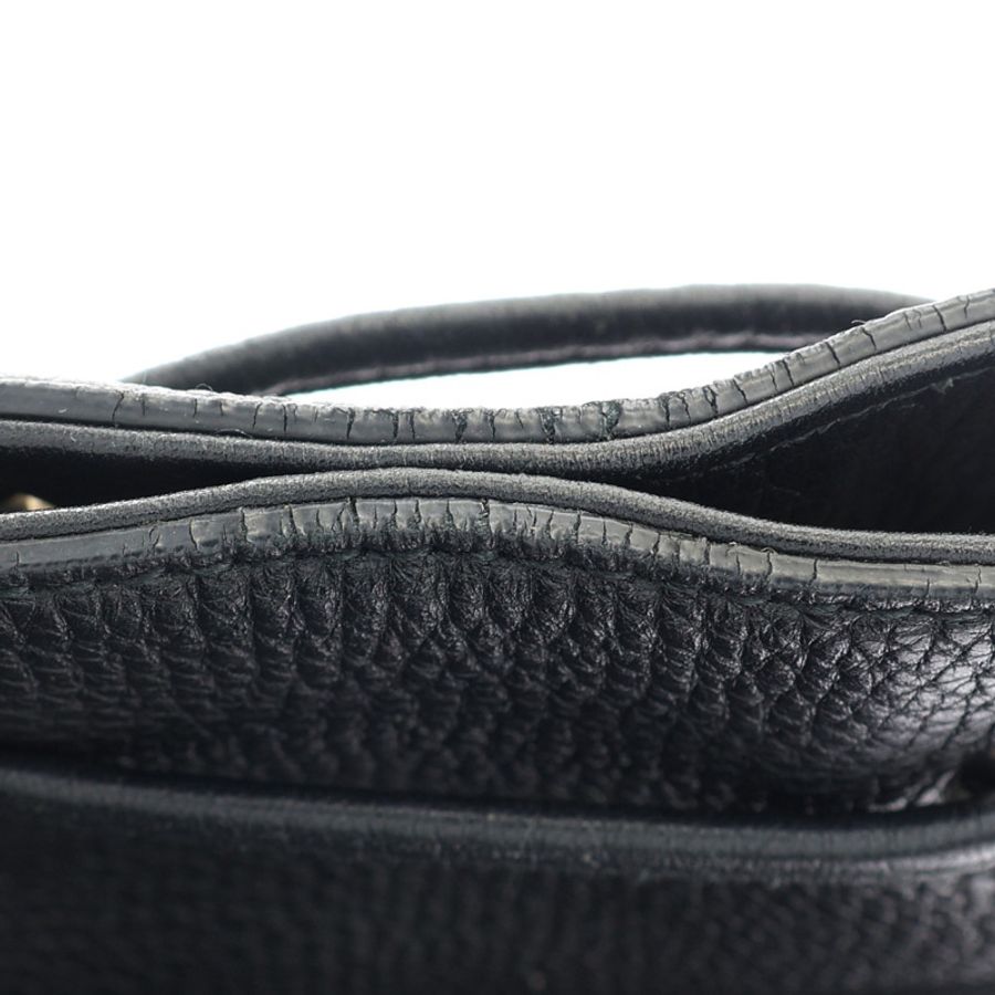 Soho Drawstring 抽繩 後背包 黑色 牛皮【GUCCI 古馳】 368587-12