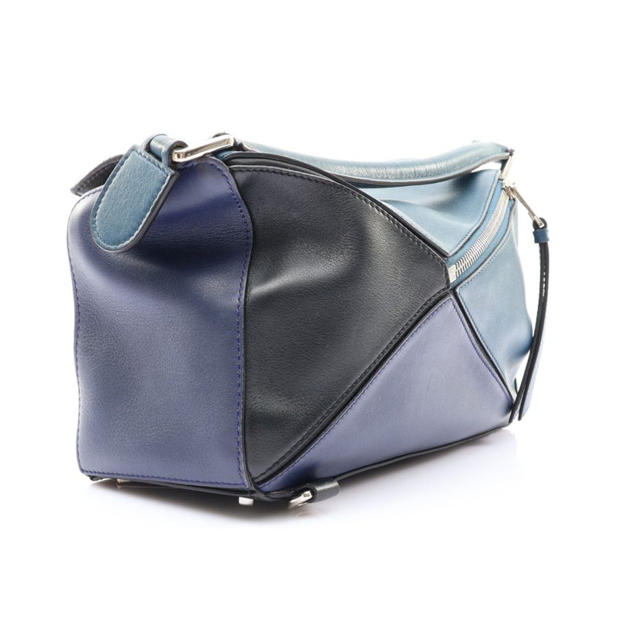 Small Puzzle 兩用包 藍色 牛皮【LOEWE 羅威】-1
