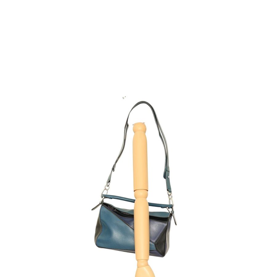 Small Puzzle 兩用包 藍色 牛皮【LOEWE 羅威】-5