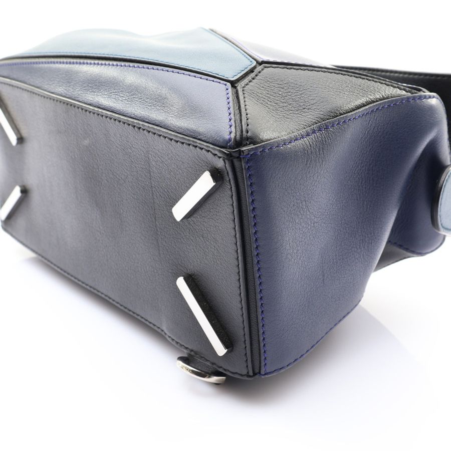Small Puzzle 兩用包 藍色 牛皮【LOEWE 羅威】-7