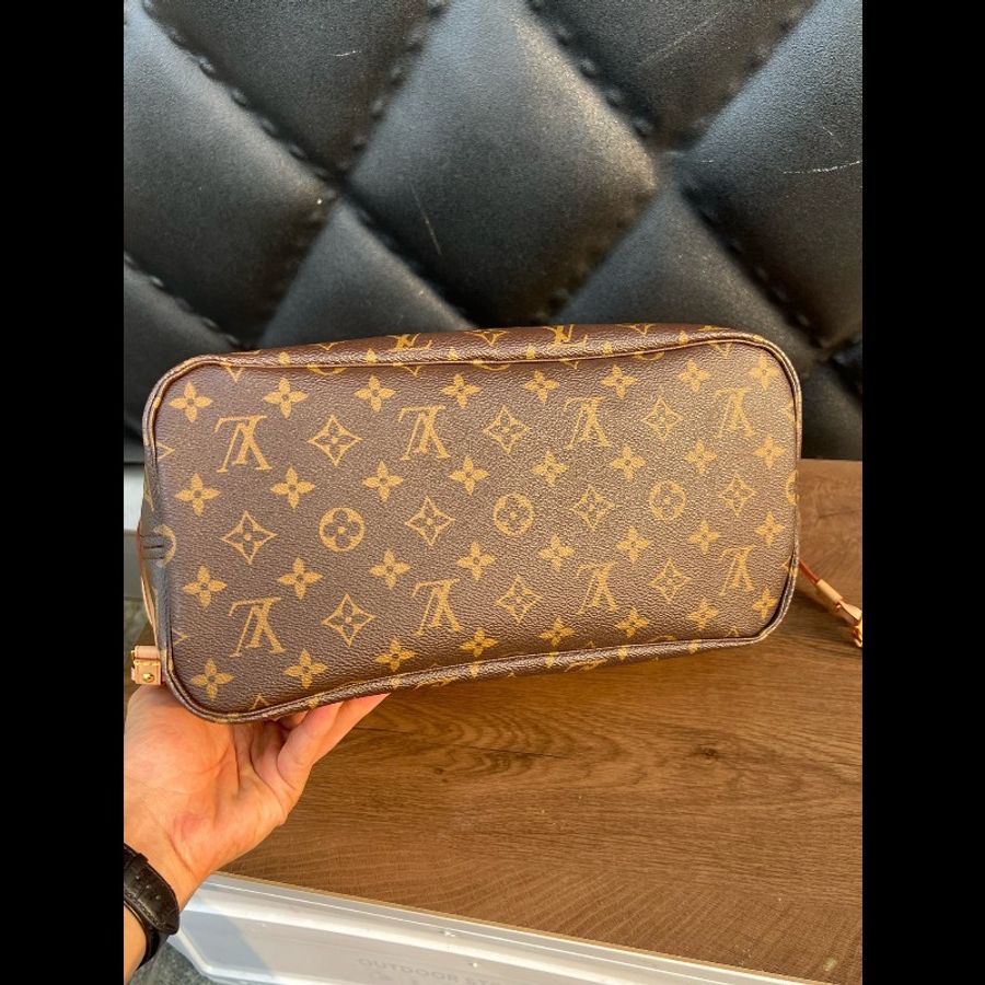 LV 路易威登 Neverfull 中號 玫紅內裡 晶片款 NF Tote包
購物袋 單肩手提包-5