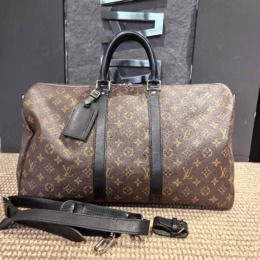 LV Keepall 45老花拼皮，男士款式，專櫃公價21600-0