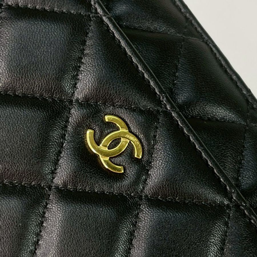 CHANEL WOC 羊皮金扣 芯片款-10