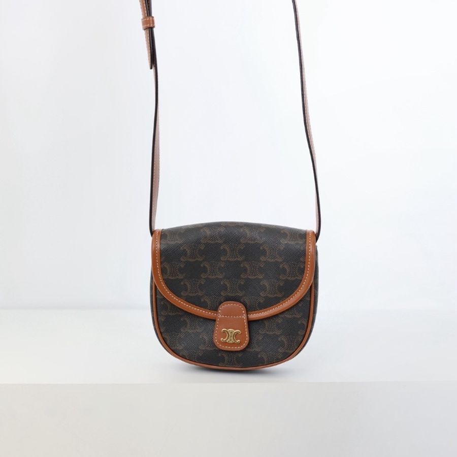 二手Celine mini 經典馬鞍包-5