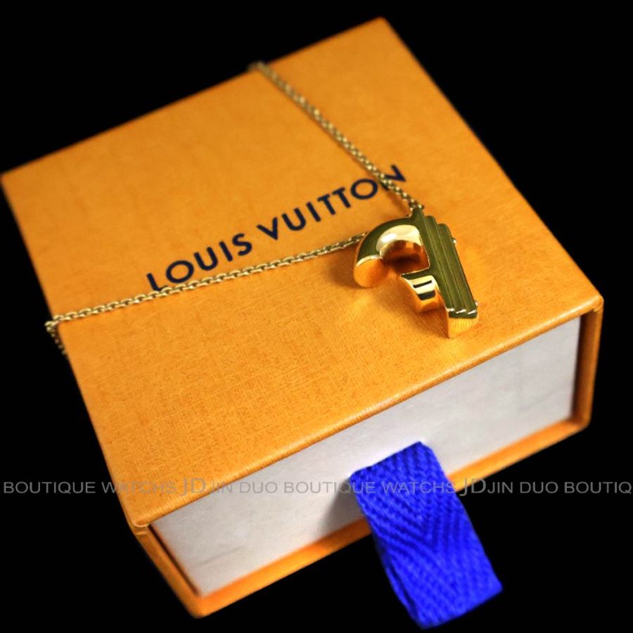 金鐸精品~2546 LOUIS VUITTTON LV路易威登M61061 LV&ME字母系列金色F字母項鍊-4