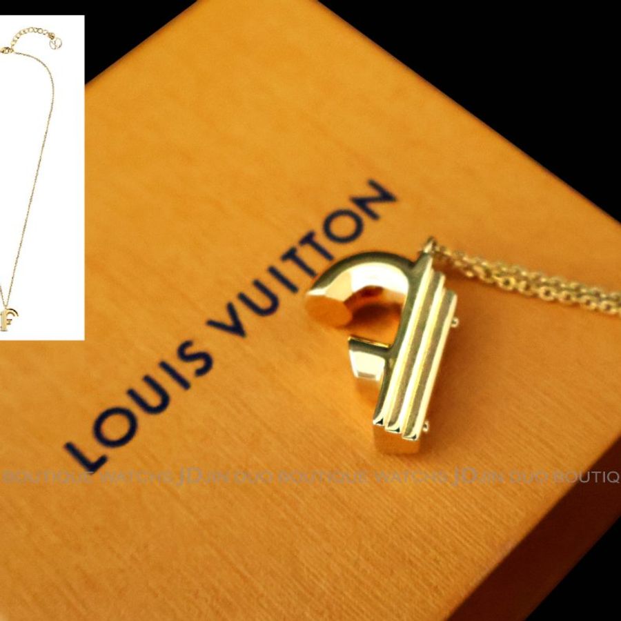 金鐸精品~2546 LOUIS VUITTTON LV路易威登M61061 LV&ME字母系列金色F字母項鍊-7