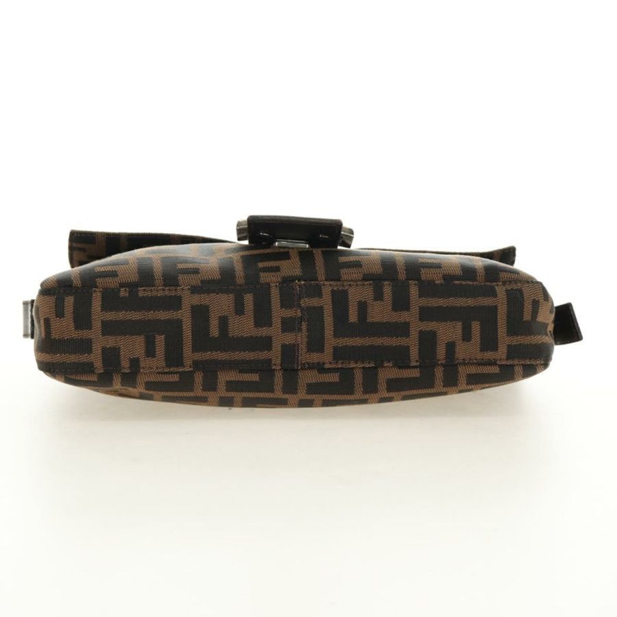 【日本直送】FENDI Zucca帆布Mamma Baguette單肩包 黑色棕色 正品 189121SV-4