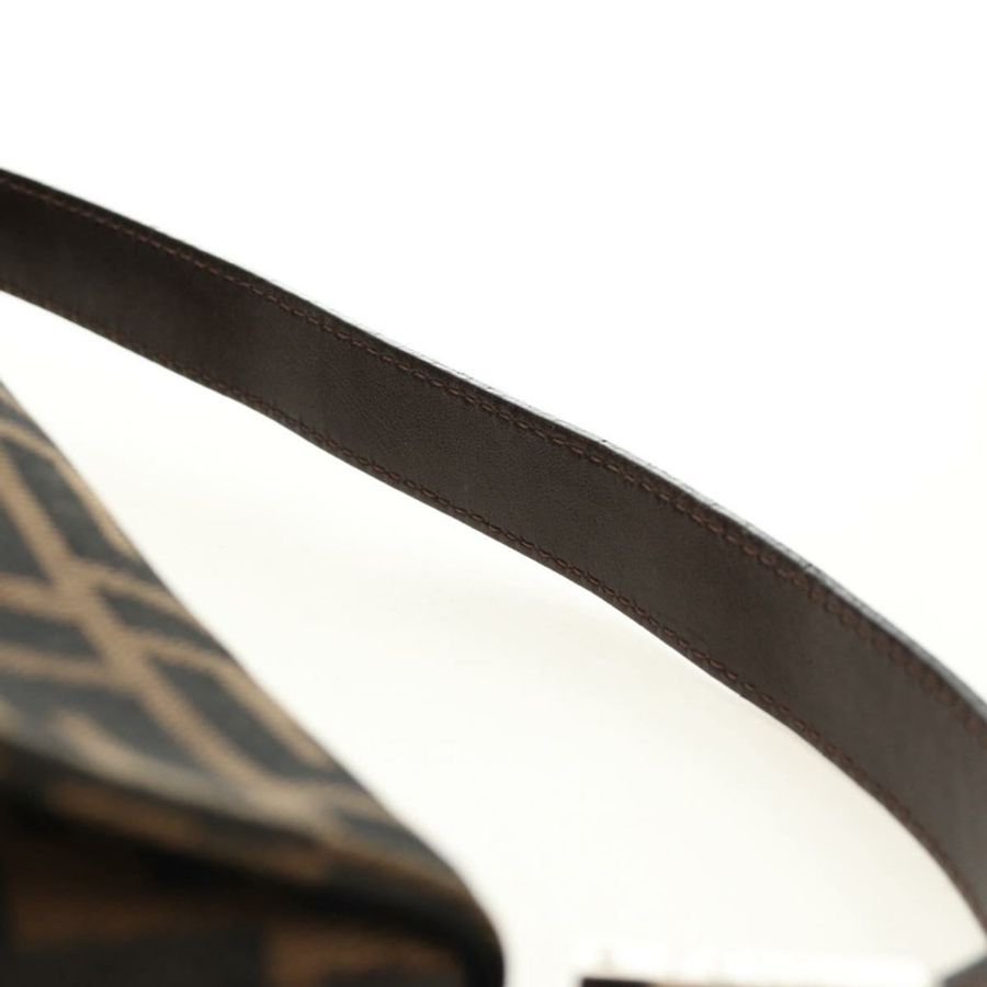【日本直送】FENDI Zucca帆布Mamma Baguette單肩包 黑色棕色 正品 189121SV-13