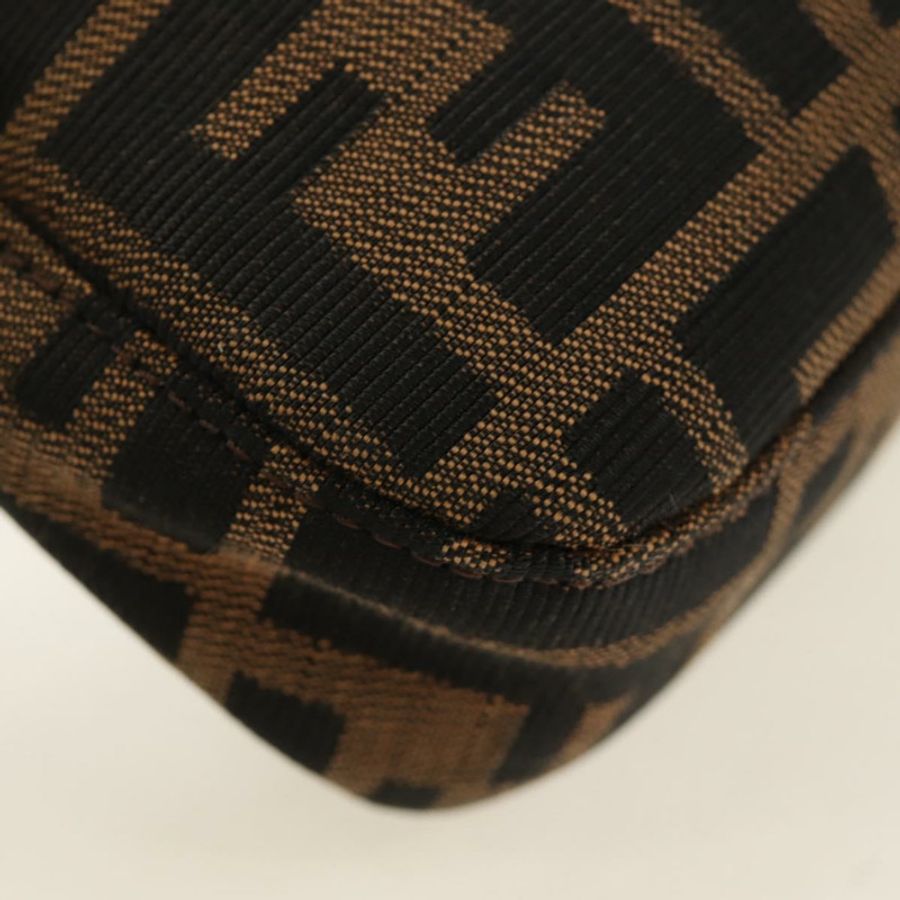 【日本直送】FENDI Zucca帆布Mamma Baguette單肩包 黑色棕色 正品 189121SV-16