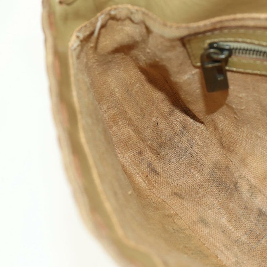 【日本直送】FENDI Zucca帆布Mamma Baguette單肩包，金色皮革款，正品編號189267SAM-25
