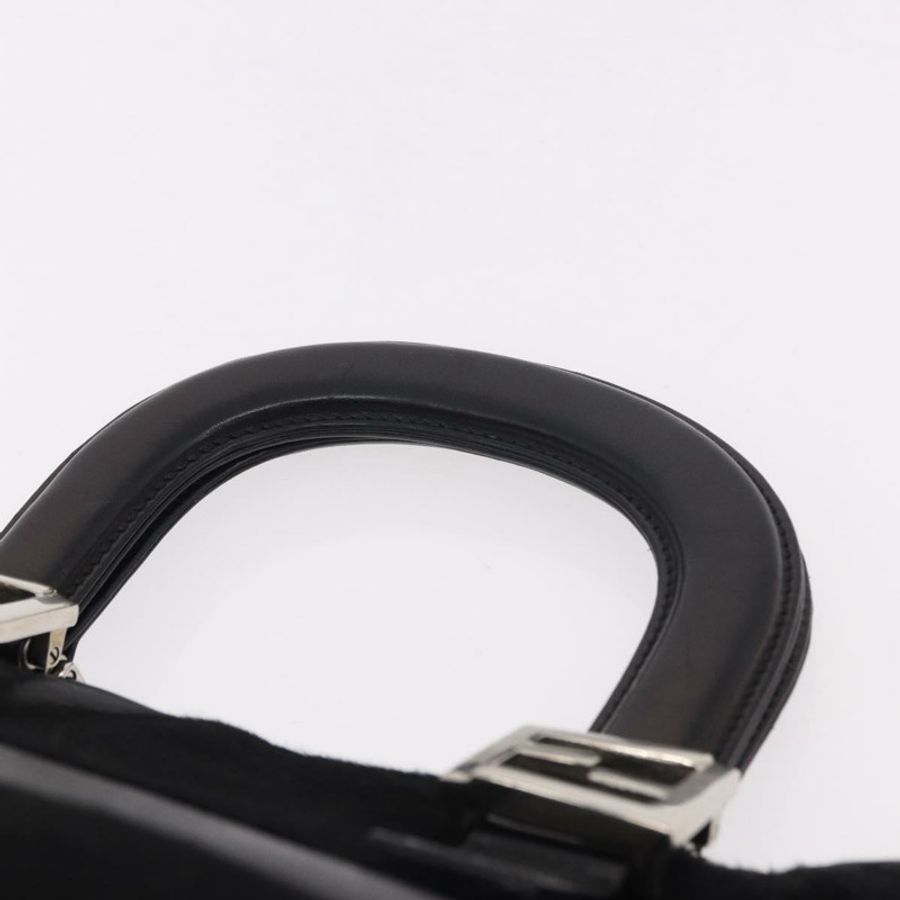 【日本直送】FENDI 手提包 Harako 皮革 黑色 銀色 正品 186561A-13