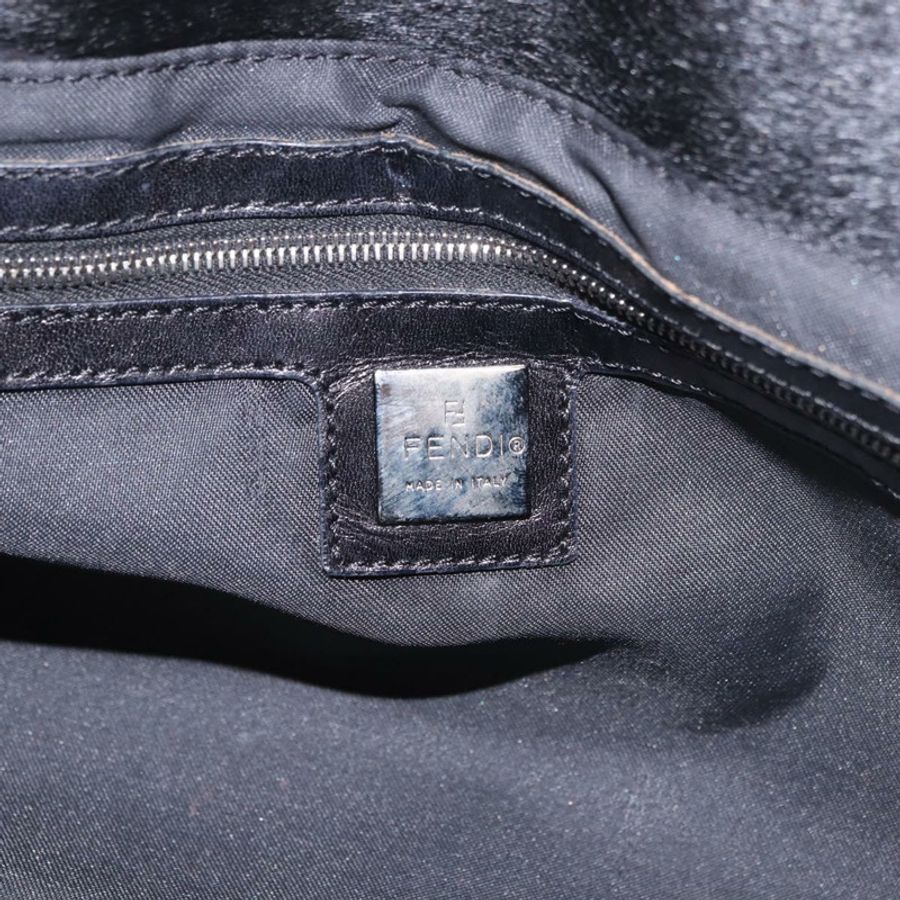【日本直送】FENDI 手提包 Harako 皮革 黑色 銀色 正品 186561A-17