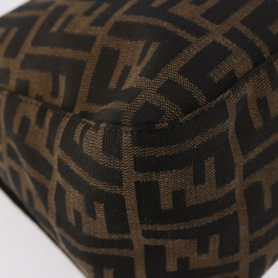 【日本直送】FENDI Zucca帆布Mamma Baguette單肩包 黑色棕色 正品 184547SAV-16